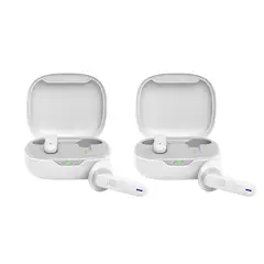 JBL - Set 2 Audífonos Bluetooth Wave 300 Vibe Tws Blanco