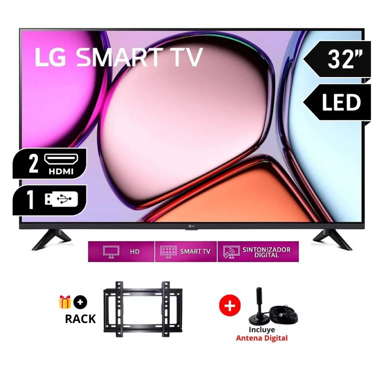 TV 32 -32LQ600BPSA LED HD SMART TV + RACK + ANTENA