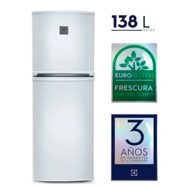 Refrigeradora Top Mount Frost 138L Blanco ERT18G2HNW