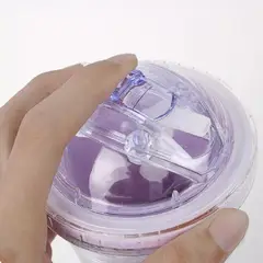 GENERICO - Tomatodo Acrílico con Tapa - Estrellas - Morado