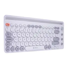 TEROS - Teclado Inalámbrico Dual TE-4070S bluetooth 84 teclas blanco