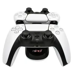 GENERICO - Cargador Horizontal Doble para Mandos de PS5 con LED