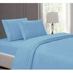 CASATEX - Juego de sabanas King 100% algodón con bordado