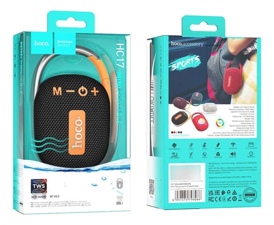 Parlante Portatil Bluetooth Deportivo Hc17 Easy Joy