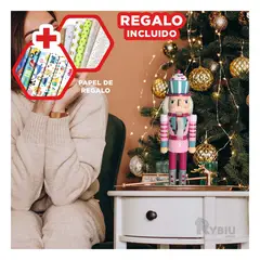 ANIMALIA - Cascanuez con Accesorios en Rosado Y+Papel de Regalo