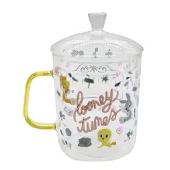CHILDRENS CLUB - Taza Borosilicato con Tapa Looney Tunes 410ml