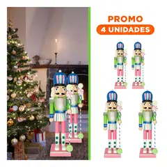 ANIMALIA - Pack4 Cascanuez para Navidad Tono Multicolor