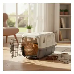 PET MOOD - Transportador Para Gatos Incluye Piso y Bebedero