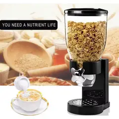 GENERICO - Dispensador De Cereales Negro Multiusos Duradero Organizador