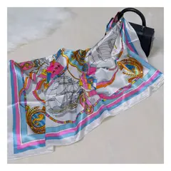 RYBIU IMPORT - Pañoleta Mujer Barcos de vela 85 x 85 cm