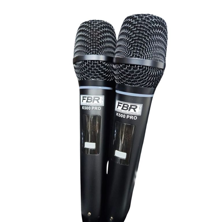 Set de 2 microfonos profesionales UHF Multifrecuencia -FBR- K500PRO