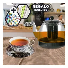 RYBIU IMPORT - Tetera con Tapa de Acero de 800ml E163 Y+Papel de Regalo