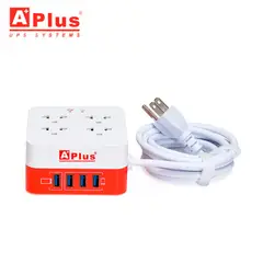 GENERICO - Supresor de picos 4 salidas Y 4 puertos de carga USB - cordón 1.2 mts