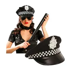 GENERICO - Gorro policía para disfraz de halloween