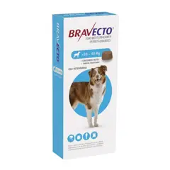 BRAVECTO - 20 - 40 KG X 1 TABLETA MASTICABLE