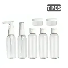 ITELSISTEM - Kit Viajero 7 botellas de viaje frascos envase blanco