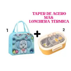 GENERICO - TAPER LONCHERA FIAMBRERA DE 950 ML + LONCHERA TÉRMICA