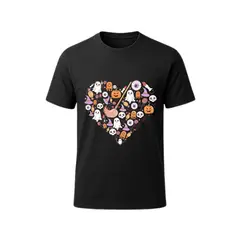 AQUA&MODA - Polo 100% Algodón Estilo Clasico Unisex AquaModa Logo Corazon Halloween POCHW4