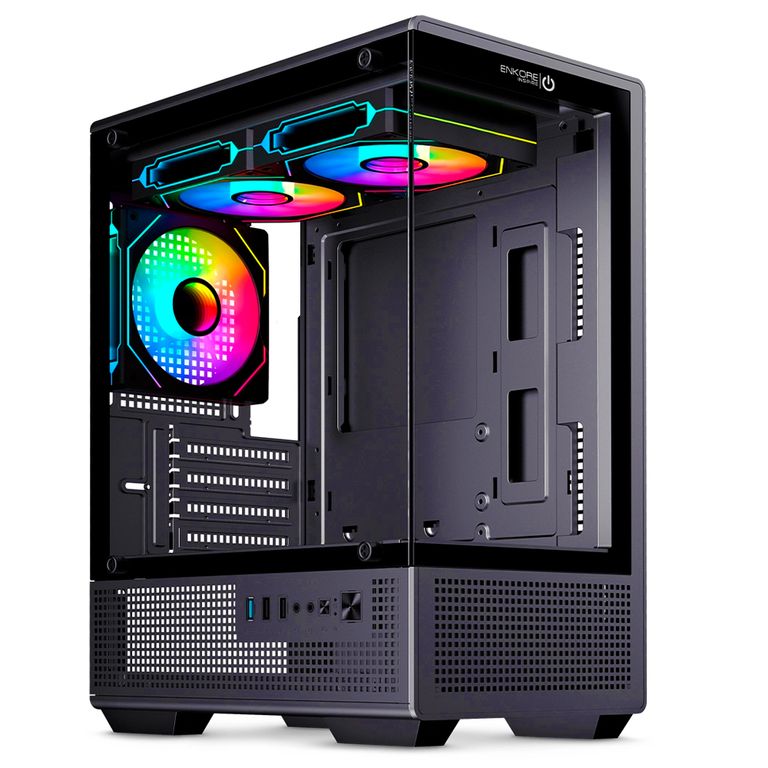 Case Gamer Inspire Negro Micro Atx 3 Fan Argb Usb 3.0