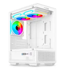 ENKORE - Case Gamer Inspire Blanco Micro Atx 3 Fan Argb Usb 3
