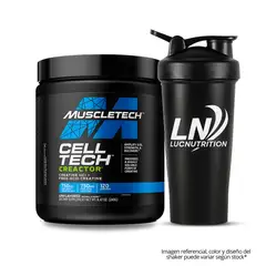 MUSCLETECH - Cell Tech Creator - Creatina HCL 120 Servicios + Shaker