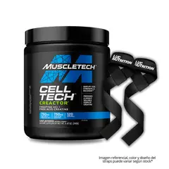 MUSCLETECH - Cell Tech Creator - Creatina HCL 120 Servicios + Straps