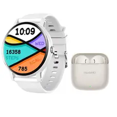 HUAWEI - Freebuds se 3 Audífono-Blanco y Toumi Fit 2-W Reloj inteligente
