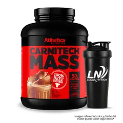 ATLHETICA NUTRITION - Carnitech Mass 3 kg Ganador de Peso - Chocolate + Shaker