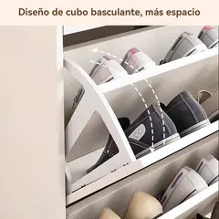 ELEMENT DESIGN - Zapatero Organizador con 3 Puertas y 2 Filas,Capacidad 18 Pares