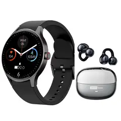 LENOVO - LE06 Audífonos-Negro y Y80 B Reloj inteligente