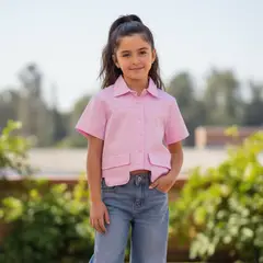 GENERICO - Camisa Algodón Rosa Niña Angela Kids