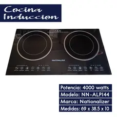 NATIONALIZER - Cocina de Inducción Doble Hornilla NNationalizer 2000 + 2000 Watts NN-ALPI44