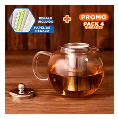 GENERICO - Pack4 Infusor para Diferente Sabores 800ml Y+Papel de Regalo