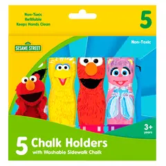 RED RIDGE - SOSTENEDOR PARA TIZAS O CRAYOLAS DE PLAZA SESAMO SET DE 5 SESAME STREET