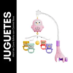 GENERICO - Móvil de Cuna Búhito con Control Rosa