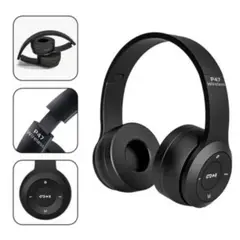 GENERICO - Audífonos Inalámbricos P47 Deportivo Radio MicroSD - NEGRO