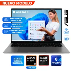 ASUS - Laptop M3607HA-RP066, AMD RYZEN 9 270, 16GB DDR5, 1TB SSD, 16" WUXGA IPS