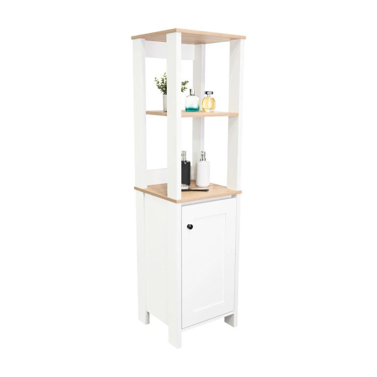 Estante De Baño 1 Puerta Fm-035C Blanco