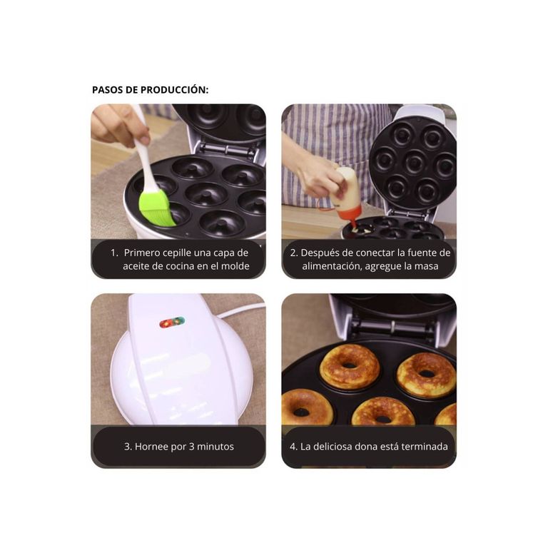 MAQUINA PARA HACER MINI DONAS DONUTS MAKER 7