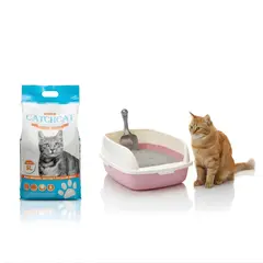 GENERICO - Arena Sanitaria Aglutinante para Gatos Premium Bentonita Natural 5L