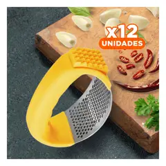 GENERICO - Pack12 Cortador de Ajo Duradero en Amarill Y+Regalo Stickers