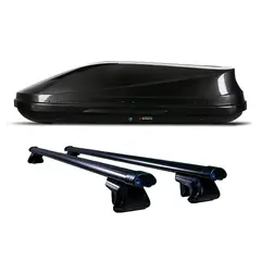 GENERICO - PORTAEQUIPAJE DE 500L + BARRAS TRANSVERSALES PARA VEHÍCULOS CON RIELES