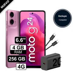 MOTOROLA - Celular G24 256GB 4GB ram cámara principal 50MP + 2MP frontal 8MP 66 Lavanda