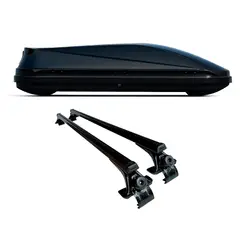 GENERICO - PORTAEQUIPAJE DE 450L + BARRAS TRANSVERSALES PARA VEHÍCULOS SIN RIELES