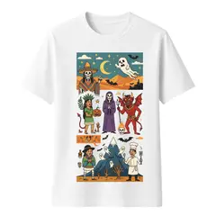 AQUA&MODA - Polo 100% Algodón Estilo Clasico Unisex AquaModa Logo HalloWeen POHWP1