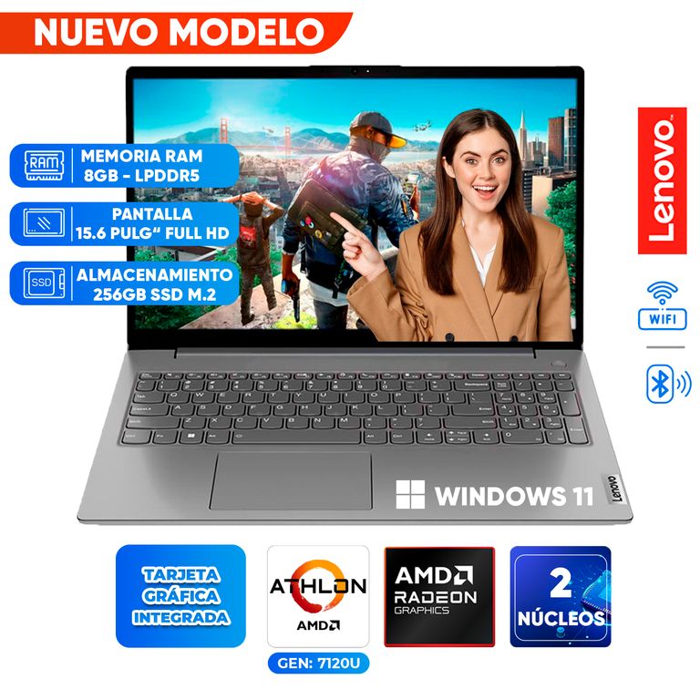Laptop V15 G4 AMN, AMD ATHLON SILVER 7120U, 8GB LPDDR5, 256GB SSD, 15.6 PULG FULL HD
