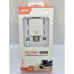 GENERICO - CARGADOR PARA CELULAR ONCE TIPO PD/LIGHTNING 33W 7A