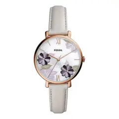FOSSIL - Reloj Jacqueline ES4672 Blanco De Cuero Piel Para Mujer
