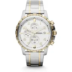 FOSSIL - Reloj Dean FS4795 Plateado Dorado De Acero inoxidable P Hombre