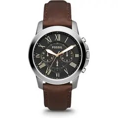 FOSSIL - Reloj Grant FS4813 Marrón De Cuero Piel Para Hombre